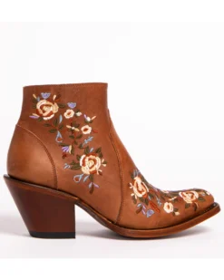 Shyanne Women's Millie Floral Embroidered Booties - Round Toe -Shyanne Store 2000222872 200 LT