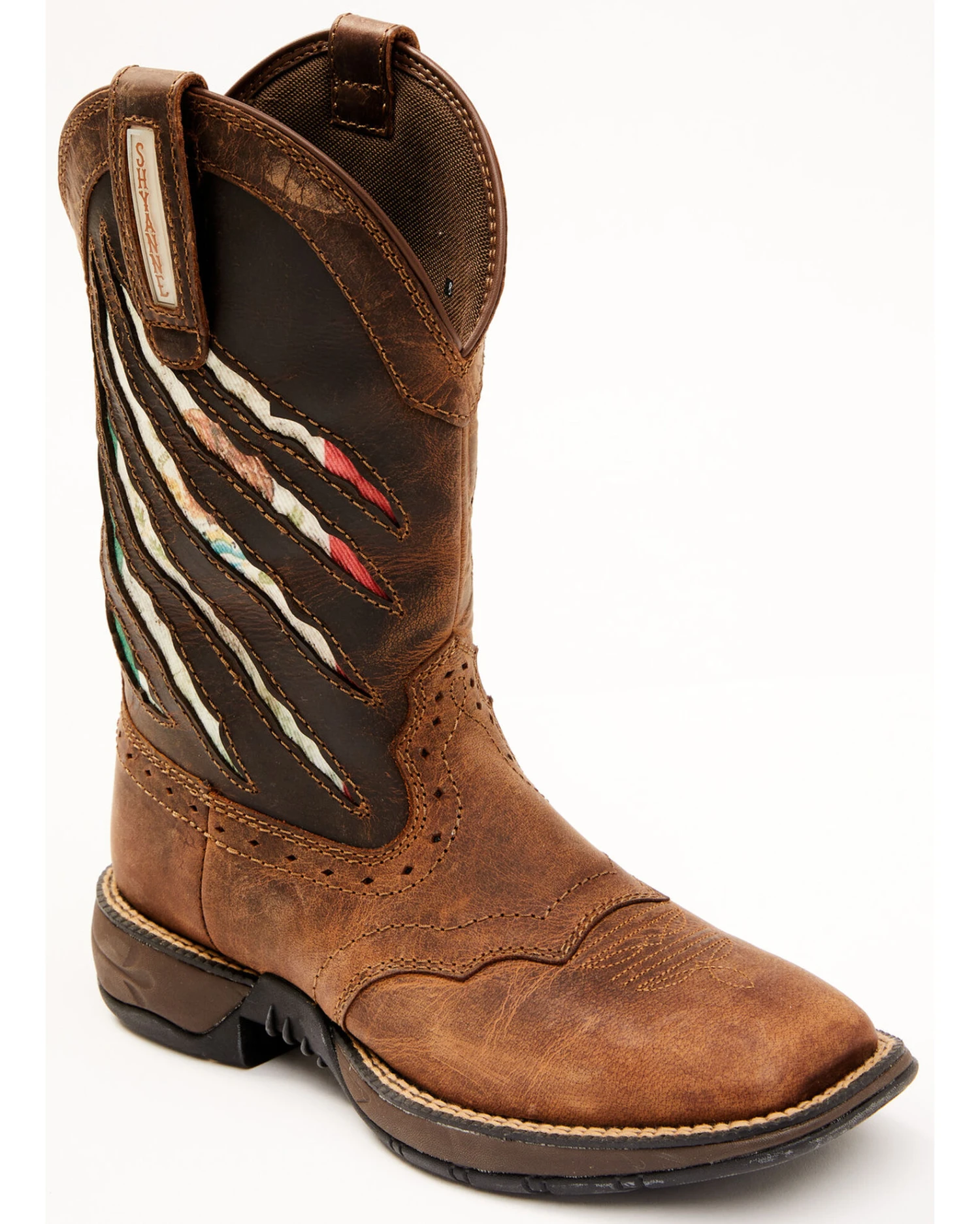 Shyanne Women's Xero Gravity Lite Mexican Flag Western Performance Boots - Broad Square Toe 2 Shyanne Women's Xero Gravity Lite Mexican Flag Western Performance Boots - Broad Square Toe - Image 2