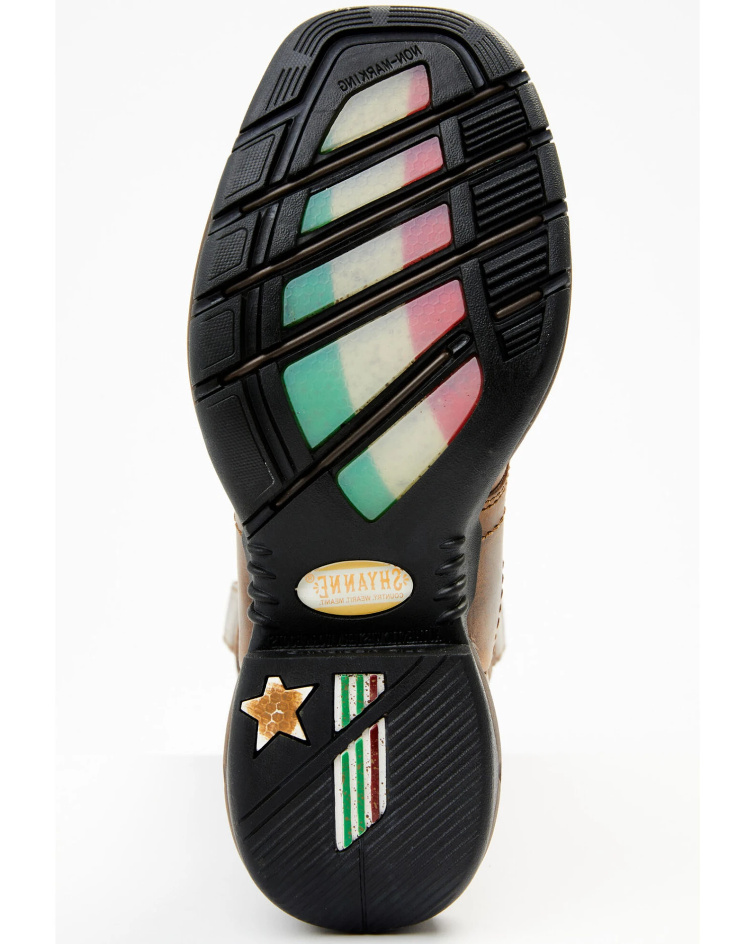 Shyanne Women's Xero Gravity Lite Mexican Flag Western Performance Boots - Broad Square Toe 1 Shyanne Women's Xero Gravity Lite Mexican Flag Western Performance Boots - Broad Square Toe