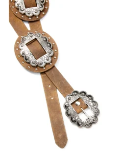 Shyanne Women's Brown Multi Studded Concho Belt