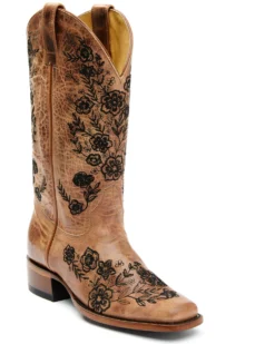 Shyanne Women's Wildflower Western Boots - Square Toe -Shyanne Store 2000345747 271 P1