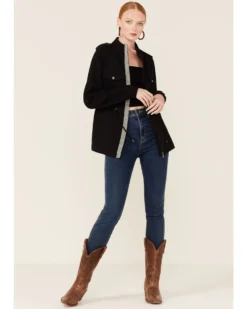 Shyanne Women's Black Embroidered Southwestern Back Anorak Jacket 6 Shyanne Women's Black Embroidered Southwestern Back Anorak Jacket -Shyanne Store 2000351370 001 P4