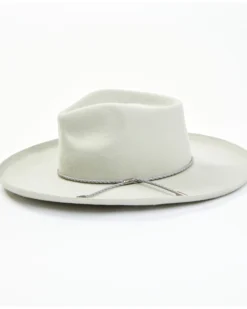 Shyanne Women's Formative Faux Leather Wool Felt Western Hat