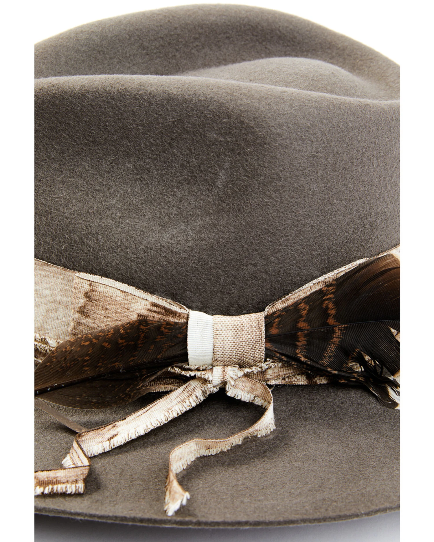 Shyanne Women's Distressed Mirando Ribbon Band Wool Felt Western Hat 3 Shyanne Women's Distressed Mirando Ribbon Band Wool Felt Western Hat - Image 3