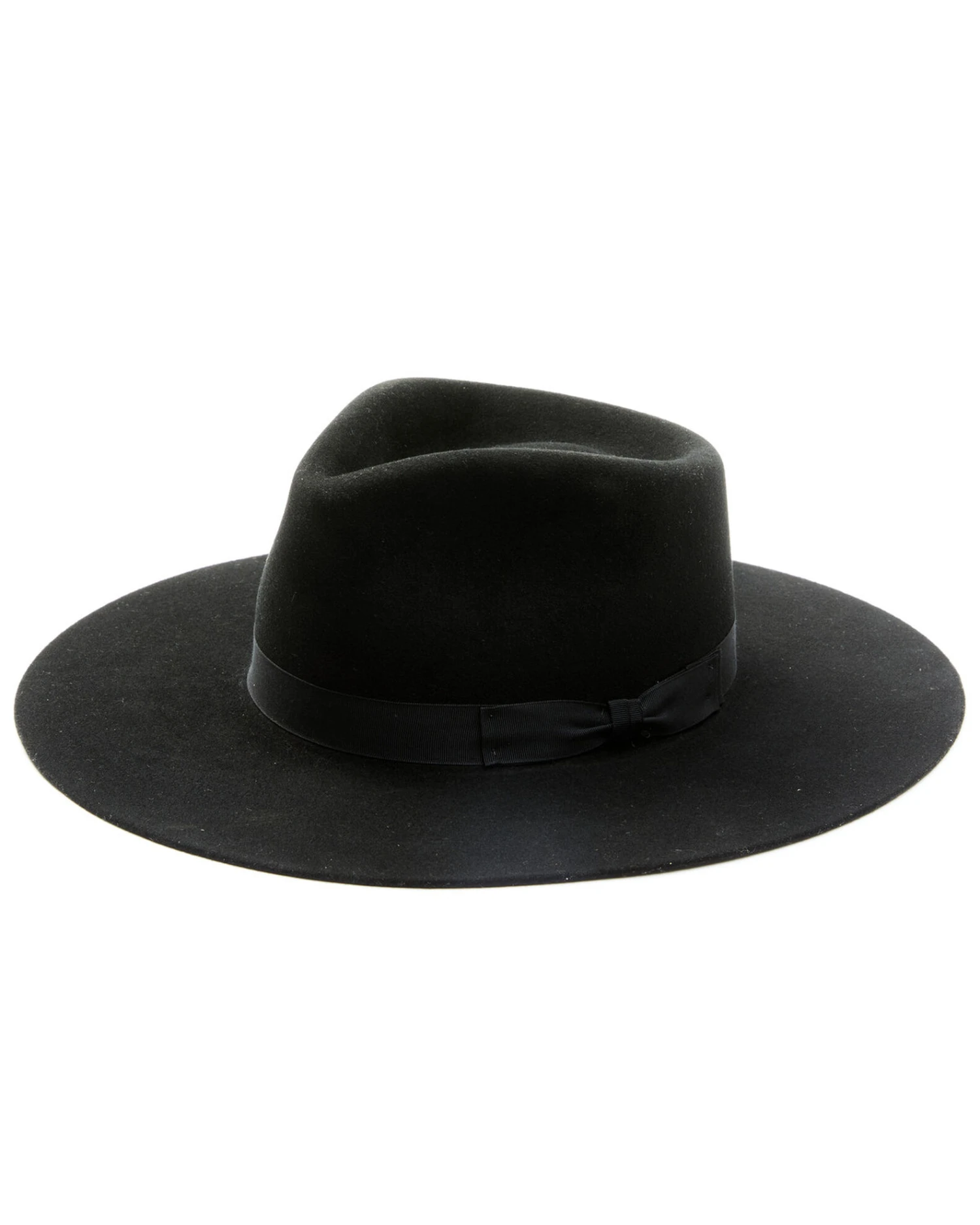 Shyanne Women's Black Wide Ribbon Wool Felt Western Hat 3 Shyanne Women's Black Wide Ribbon Wool Felt Western Hat - Image 3