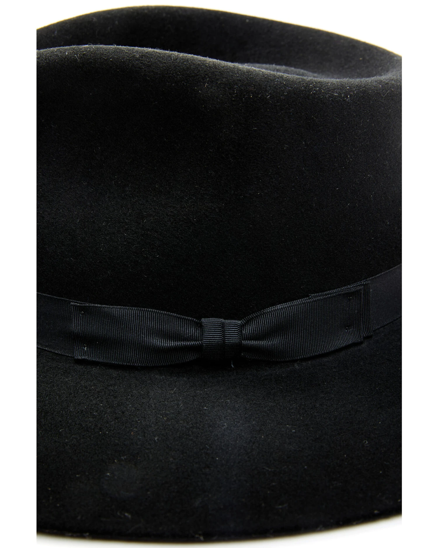 Shyanne Women's Black Wide Ribbon Wool Felt Western Hat 2 Shyanne Women's Black Wide Ribbon Wool Felt Western Hat - Image 2