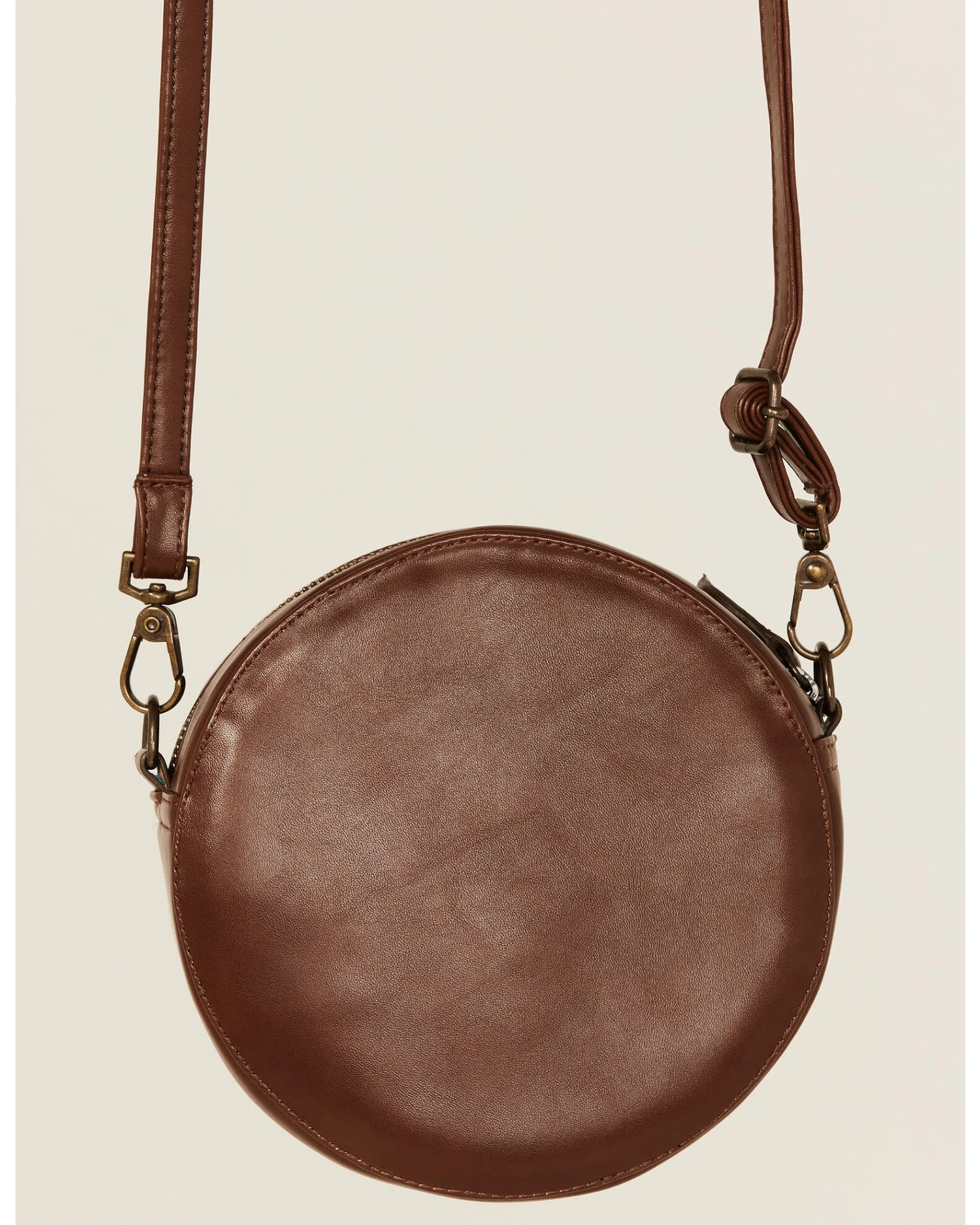 Shyanne Women's Hair-On Tooled Round Crossbody Bag 3 Shyanne Women's Hair-On Tooled Round Crossbody Bag - Image 3