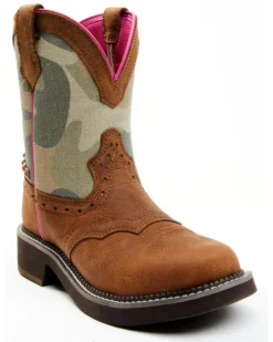 Shyanne Women's Jagger Camo Shaft Leather Western Boots - Wide Round Toe -Shyanne Store 2000359644 340 P1