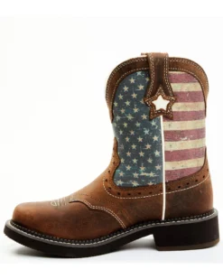 Shyanne Women's Glory Stars & Stripes Shaft Leather Western Boots - Wide Round Toe -Shyanne Store 2000359653 200 P3