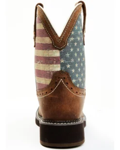 Shyanne Women's Glory Stars & Stripes Shaft Leather Western Boots - Wide Round Toe -Shyanne Store 2000359653 200 P5