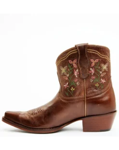 Shyanne Women's Chryssie Floral Shaft Western Fashion Booties - Snip Toe