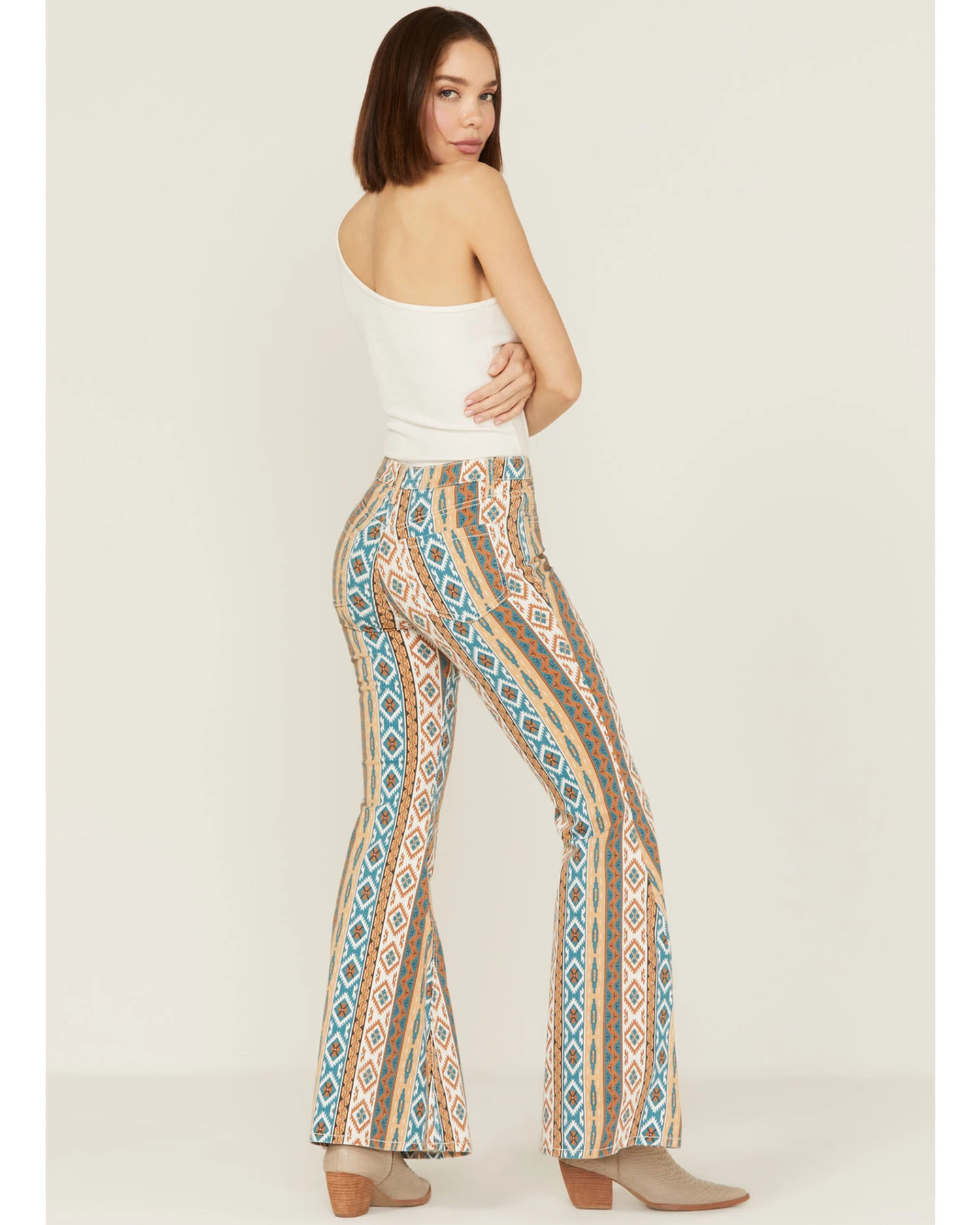 Shyanne Women's Mr. Super Flare Southwestern Flare Jeans 3 Shyanne Women's Mr. Super Flare Southwestern Flare Jeans - Image 3