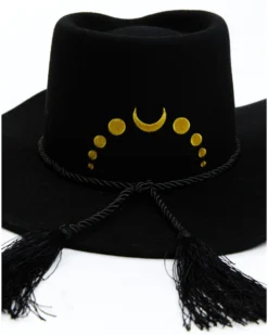 Shyanne Women's Wool Felt Moon Phases Rope Tassel Western Hat -Shyanne Store 2000366108 001 P2