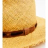 Shyanne Women's Leather Grommet Sisal Fedora Fashion Hat