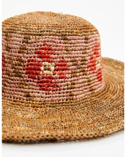 Shyanne Women's Floral Crochet Raffia Straw Fashion Sun Hat 5 Shyanne Women's Floral Crochet Raffia Straw Fashion Sun Hat -Shyanne Store 2000366121 280 P2