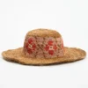 Shyanne Women's Floral Crochet Raffia Straw Fashion Sun Hat
