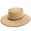 Shyanne Women's Wool Felt Braided Faux Leather Ribbon Western Hat