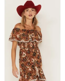 Shyanne Women's Floral Print Off-Shoulder Ruffle Maxi Dress -Shyanne Store 2000372967 203 P2