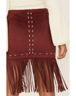 Shyanne Women's Embroidered Southwestern Fringe Mini Skirt -Shyanne Store 2000373013 646 P4