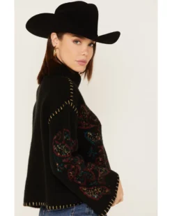 Shyanne Women's Paisley Knit Turtleneck Sweater -Shyanne Store 2000373039 001 P2