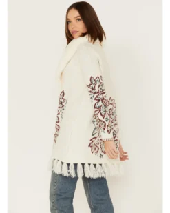 Shyanne Women's Paisley Knit Fringe & Faux Fur Cardigan -Shyanne Store 2000373040 103 P4