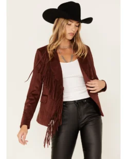 Shyanne Women's Fringe Faux Suede Blazer 6 Shyanne Women's Fringe Faux Suede Blazer -Shyanne Store 2000373362 203 P1