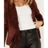 Shyanne Women's Fringe Faux Suede Blazer