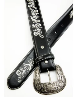 Shyanne Women's Floral Embroidered Crystal Belt