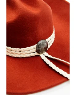 Shyanne Women's Rust Concho Rope Band Cowboy Hat