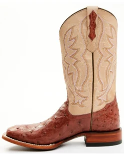 Shyanne Women's Olivia Exotic Ostrich Quill Western Boots - Broad Square Toe -Shyanne Store 2000374976 200 P3