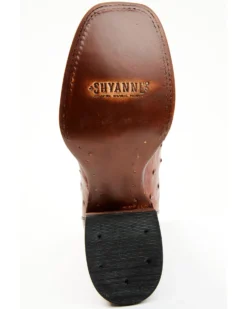 Shyanne Women's Olivia Exotic Ostrich Quill Western Boots - Broad Square Toe -Shyanne Store 2000374976 200 P7