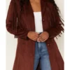 Shyanne Women's Fringe Faux Suede Trench Coat