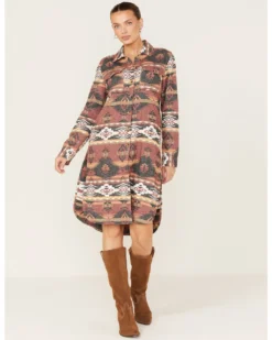 Shyanne Women's Southwestern Print Duster Shacket -Shyanne Store 2000378011 646 P1