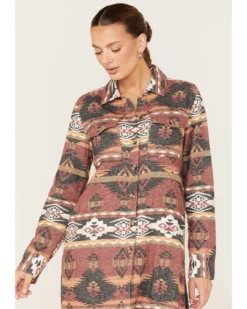 Shyanne Women's Southwestern Print Duster Shacket -Shyanne Store 2000378011 646 P2