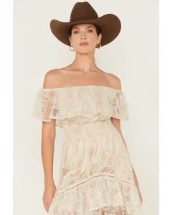 Shyanne Women's Off-Shoulder Tiered Lace Dress -Shyanne Store 2000380623 295 P1
