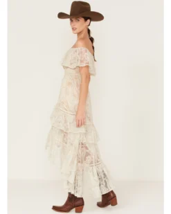Shyanne Women's Off-Shoulder Tiered Lace Dress