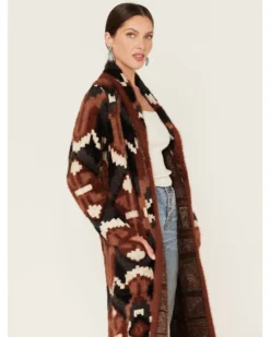 Shyanne Women's Southwestern Eyelash Knit Duster -Shyanne Store 2000380635 200 P2