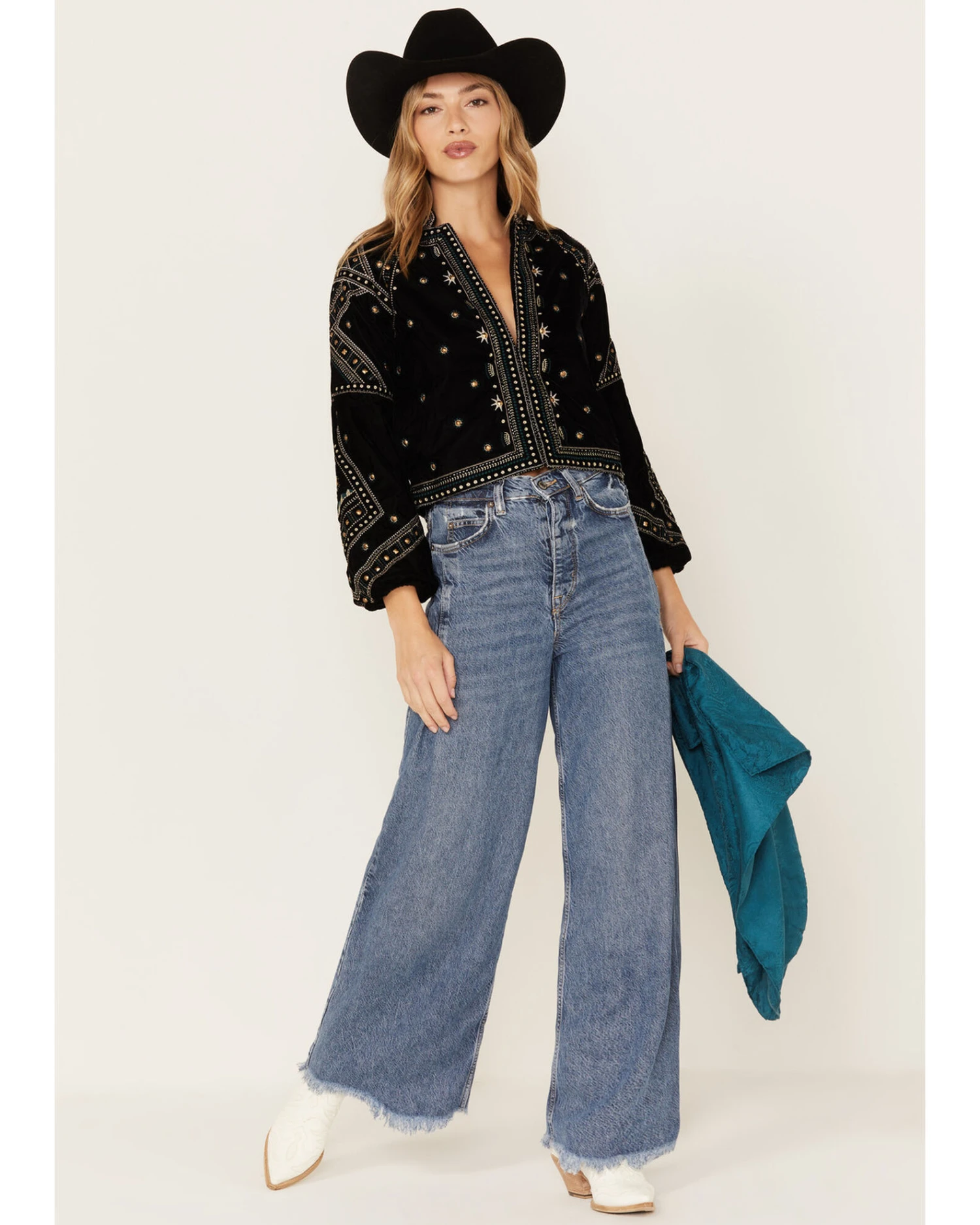 Shyanne Women's Velvet Beaded Jacket 1 Shyanne Women's Velvet Beaded Jacket