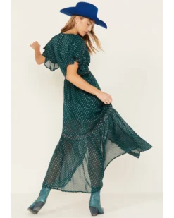 Shyanne Women's Metallic Clip Dot Bohemian Dress -Shyanne Store 2000380656 443 P4