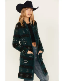 Shyanne Women's Southwestern Eyelash Knit Cardigan 7 Shyanne Women's Southwestern Eyelash Knit Cardigan -Shyanne Store 2000380658 443 P2