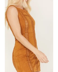 Shyanne Women's Faux Suede Crochet Dress