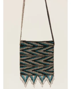 Shyanne Women's Teal Glass Beaded Crossbody Handbag -Shyanne Store 2000381109 900 P2