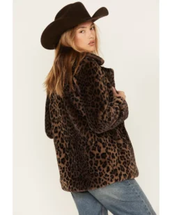 Shyanne Women's Leopard Print Faux Fur Coat 6 Shyanne Women's Leopard Print Faux Fur Coat -Shyanne Store 2000381354 022 P4