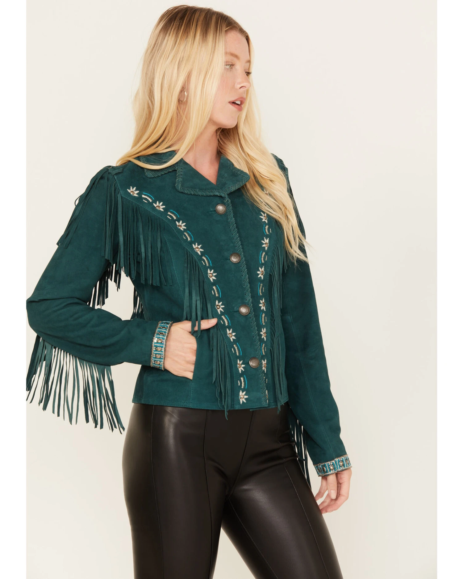 Shyanne Women's Suede Fringe Jacket 1 Shyanne Women's Suede Fringe Jacket
