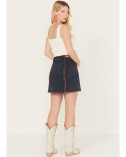 Shyanne Women's Medium Wash Denim Mini Skirt -Shyanne Store 2000381368 414 P3