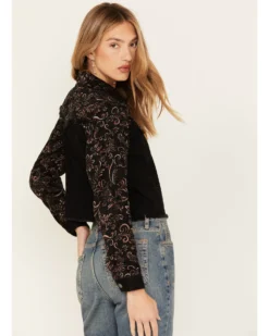 Shyanne Women's Brocade Trucker Jacket -Shyanne Store 2000381377 001 P4