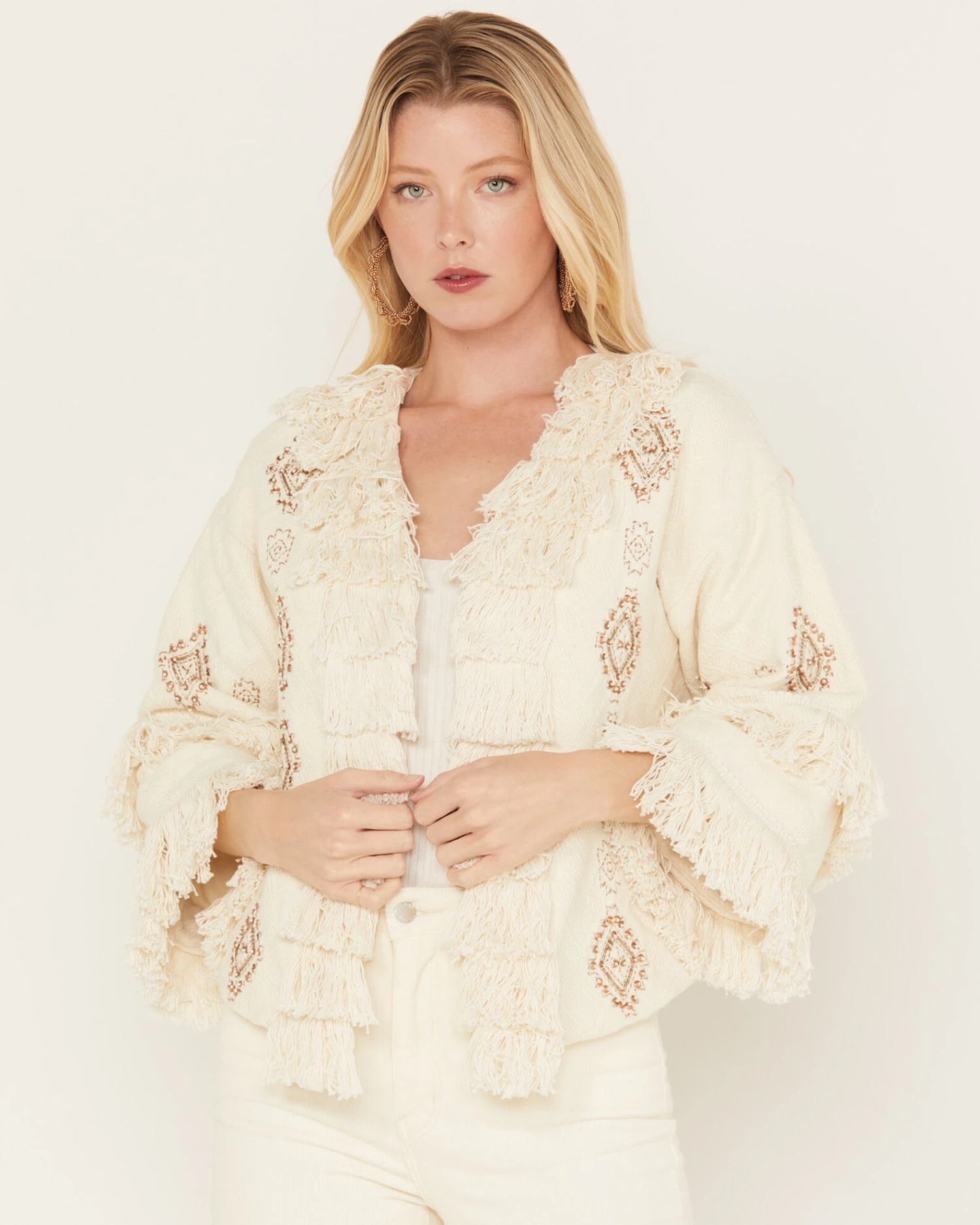 Shyanne Women's Fringe Embellished Jacket 2 Shyanne Women's Fringe Embellished Jacket - Image 2