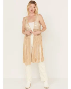 Shyanne Women's Macrame Fringe Vest
