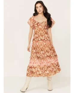 Shyanne Women's Ikat Midi Dress -Shyanne Store 2000382867 644 P1