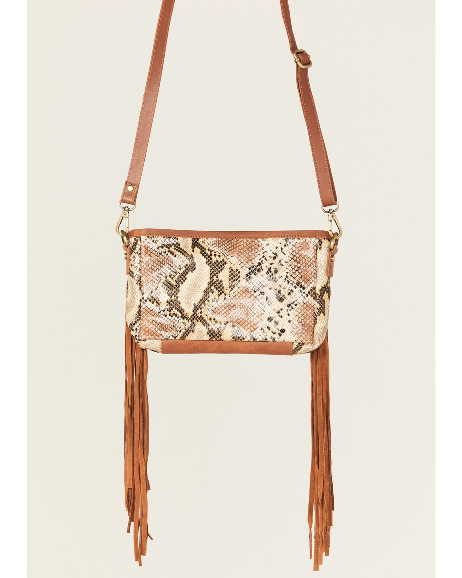 Shyanne Women's Snake Print Fringe Crossbody 2 Shyanne Women's Snake Print Fringe Crossbody - Image 2